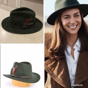 Green Fedora Aso Kate Middleton Vogue 